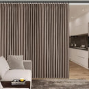 Room Divider Curtains Screen Partitions, Linen Look 100% Blackout Drapery 102 Inches Long, 100" Wide Pinch Pleated Window Drapes, Privacy Protecting, Light Blocking, (1 PC, Light Brown) by CozyNest Decor