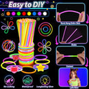 112PCS Glow in the Dark Party Supplies for Kids Adults, Light Up Party Favors with Light Up Glasses, 50 Glow Sticks Bulk Pack for DIY Bracelets Necklaces, Neon Party Supplie Decorations for Hallowee by TinyTreasures Baby Boutique