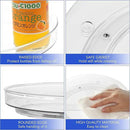 URALFA 2-Pack Lazy Susan Cabinet Organizer, Plastic Rotating Round Lazy Susan Turntable for Cabinet, Pantry, Countertop, Table, Fridge, 10.5 Inch by CozyNest Decor