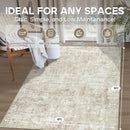 6x9 Area Rugs for Living Room Rug Washable: Modern Rug for Dining Room Bedroom Carpet Non Slip Low Pile 6 by 9 Indoor Abstract Nursery Home Office Beige by TinyTreasures Baby Boutique
