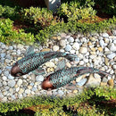 Garden Sculptures & Statues,Koi Fish Decor,Garden Fish Art,Set of 2 Antique Koi Fish Yard Art Decor for Outdoors,Patio,Yard,Lawn,Pond,Home Decoration (Bronz) by GreenHaven Gardens