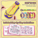 Friendship Bracelet Making Kit for Girls - DIY Bracelets Maker Art and Craft Kits for Kids - Jewelry String braiding Set Toys for Age 6 7 8 9 10 11 12 Year Old Girl Christmas Birthday Gifts - Yellow by TinyTreasures Baby Boutique