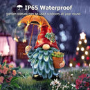 Solar Outdoor Statues Gnome Garden Decor, Garden Gnome with Solar LED Umbrella Decorative for Patio, Balcony, Lawn, Yard Ornament - Unique Gardening Gifts for Mom Grandma by CozyNest Decor