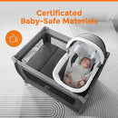 Pamo Babe 1-Second Setup 4-in-1 Playard for Babies - Heavy-Duty Steel Frame for Safe Sleep Space, Portable Crib with Changing Table, Locking Wheels, Breathable Mesh by TinyTreasures Baby Boutique