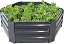 Sunnydaze 11.75" H Raised Metal Garden Bed - Galvanized Raised Garden Bed Outdoor for Vegetables and Flowers - Dark Gray - Hexagon by GreenHaven Gardens