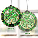 St Patricks Day Decorations - Irish Gifts for Women Men Friends Family, Shamrock Decorations, St Patricks Day Accessories - Double Layered Hanging Suncatcher 6 in by GreenHaven Gardens