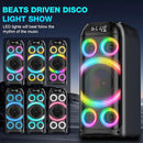 Bluetooth Speaker, 160W Peak Powerful Loud Stereo Sound Deep Bass Wireless Boombox Portable Large Party Speakers with Subwoofer TWS Pairing Dynamic LED Light for Outdoor Camping Backyard Events by TinyTreasures Baby Boutique