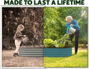 Galvanized Raised Garden Beds Outdoor // 6×3×1 ft Planter Raised Beds for Gardening, Vegetables, Flowers // Large Metal Garden Box // Patented Tool-Free Design (Turquoise) by GreenHaven Gardens