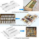 Antimbee Spice Drawer Organizer, 4 Tier- 8 Pack Kitchen Spice Rack Tray for Drawer, Expandable From 13" to 26" Acrylic Seasoning Organizer Rack Holds up 56 Spice Jars (Jars not Include) by CozyNest Decor