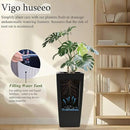 30in Tall Large Plant Pots Planter-Self-Watering Indoor/Outdoor Planting with Drain Holes, Water Level Monitor, Inner Bucket for Front Porch Patio, Black Large by CozyNest Decor