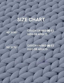 YnM Chunky Throw Blanket, Medium-Weight, Hand Knitted, Skin Friendly, Ventilated and Breathable, Machine Washable, Home Décor Piece for Couch, Sofa and Bed (Atlantis Blue, 50x70 Inch) by CozyNest Decor