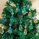 20 Pieces 38mm Crystal Prisms Chandelier Rounded Pear Ornament Pendants Crystal Beads Hanging Glass Crystal Chandelier Prisms for Wedding Party Tree Garlands Decoration DIY Jewelry by GreenHaven Gardens