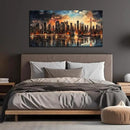 New York Skyline Wall Art for Living Room Modern Canvas Wall Art for Bedroom Above Bed Large Art Work for Office Walls 24 x 48 Inch by CozyNest Decor