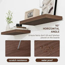 24 Inch Floating Shelves, 24"x9.25"x1.5" Inch Deep Floating Shelves for Wall, Wooden Shelves for Bathroom, Bedroom, Living Room, Walnut by CozyNest Decor