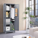 Storage Cabinet,Metal Locking Cabinets with Doors and Shelves,Functional Garage Storage Cabinet for Garage, Home Office,Gray by CozyNest Decor
