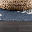 CAMILSON Outdoor Rug 10x14 Modern Area Rugs for Large Indoor and Outdoor Patios and Porches - Waterproof Washable Non-Shedding Easy-to-Clean Outside Carpet (10 x 14, Medallion - Blue/White)