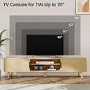Mid Century TV Stand, Modern TV Console for TVs up to 70 Inches, Entertainment Center with Storage, TV and Media Consol, 62 Inch (Oak) by CozyNest Decor