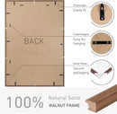 27x40 Poster Frame Natural Solid Walnut Photo Frames with 24x36 Removable Mat Wall Hanging Large Handcrafted Frame with HD Plexiglass Wall and Tabletop Display Large Picture Frame by CozyNest Decor