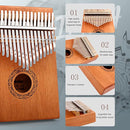 Kalimba Thumb Piano,YUNDIE Portable 17 Keys Mbira Finger Piano with Tune Hammer and Study Instruction,Musical Instruments Birthday Gift for Kid Adult Beginners Professional(Brown) by TinyTreasures Baby Boutique