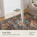 Lahome 2x4 Washable Entryway Runner Rug - Non-Slip Ultra-Thin Stain Resistant Kitchen Rugs, Oriental Print Carpet Runner for Hallway Bedroom Laundry Room by TinyTreasures Baby Boutique