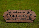 Personalized Cabin Sign - Rustic Wood Welcome Sign for Outdoor, Home Wall Decor,Farmhouse Decor, Custom Backyard Sign,Carved wood sign.3D Carving Wood Sign. by CozyNest Decor