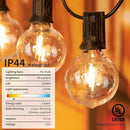 Brightown LED String Lights Outdoor 25Feet G40 Patio Lights with 25 Shatterproof Bulbs, Waterproof Globe Hanging Lights for Backyard Porch Bistro Balcony Decor, E12 Socket by CozyNest Decor