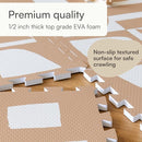 Lillefolk Baby Play Mat for Floor – 6x6ft Terracotta | Soft Non Toxic Premium EVA Foam Tiles for Tummy Time, Crawling & Playroom – Waterproof Interlocking Floor Mat for Babies & Toddlers (9 Tiles) by TinyTreasures Baby Boutique