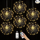 6 Pack Firework Lights 120 LED Copper Wire, 8 Modes Dimmable String With Remote Control, Waterproof Hanging Fairy Lights for Party, Home, Christmas, Garden Outdoor Decoration by GreenHaven Gardens