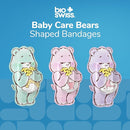 BioSwiss Care Bears Bandages, Baby Care Bear Shaped Self Adhesive Bandage, Latex Free Sterile Wound Care, Fun First Aid Kit Supplies for Kids, 24 Count by TinyTreasures Baby Boutique