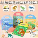 4 Sets Sticker Books for Toddlers 2-4 Years, 122 Pcs Puffy Stickers for Kids, 3D Sticker Books for Toddlers 1-3, Toddler Airplane Travel Essentials for Kids by TinyTreasures Baby Boutique