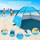 COMMOUDS Beach Tent Sun Shade for 3/4-5/6-7/8-10 Person, UPF 50+ Beach Sun Shelter Canopy Tent, Lightweight, Easy Set Up and Carry by TinyTreasures Baby Boutique