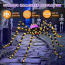 5.5FT Giant Spider Halloween Decorations with 100 LED, Plug-in Pre-Lit Light Up Scary Spider Halloween Decorations, Large Spider Decorations for Outdoor, Yard, Lawn, Exterior Walls by CozyNest Decor