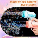 ShinyRelief 4 Pack Wedding Bubble Guns 32 Holes with Light, 4 Bottles Solution, Romantic Bubble Maker for Outdoor Ceremony, Wedding Party Favors, Photo Props, Reception Entertainment(Green and Pink) by TinyTreasures Baby Boutique