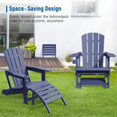 Adirondack Ottoman, HDPE Plastic Adirondack Footstool, All Weather Foot Rest for Adirondack Chair, Outdoor Footrest for Patio,Backyard, Lawn, Fire Pits, Navy Blue by CozyNest Decor