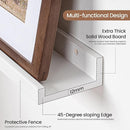 Picture Ledge Shelf, Solid Pine Wood Floating Shelves Set of 2, 48 Inches Nursery Book Shelves for Toys Storage, Kids Bookshelf Wall Mounted for Living Room Bedroom Decor Books Photo Frames, White by TinyTreasures Baby Boutique