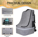 Car Seat Travel Bag for Airplane,Infant Seat Travel Bag with Shoulder Strap,Padded Car Seats Backpack with Reflective Stripes,Large Carseat Carrier Bag Travel Car Seat Cover,Grey by TinyTreasures Baby Boutique