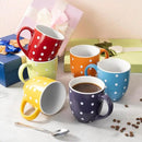 bestone Coffee Mugs Set of 6，17 oz Large Coffee Mugs, Ceramic Mugs with Handles,etc Coffee Mugs, Cups for Coffee Cereal Latte ，Microwave & Dishwasher safe，Vibrant Colors by CozyNest Decor