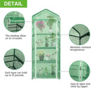 Oneness Mini 4-Tier Greenhouse, Indoor and Outdoor Reusable Portable Warm House with Green PVC Cover and Metal Shelf for Seeding in All Season, 29.5”W x 19.7”D x 62.2”H by GreenHaven Gardens
