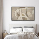 SIGNWIN 30"x60" Extra Large Framed Wall Art Neutral Abstract Geometric in Mid-Century Style, Retro-Inspired Design for Home Living Room Bedroom Decor (Frame Assembly Required) by CozyNest Decor