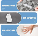 Hobestluk Rectangle Ottoman Memory Foam Footrest for Couch with Removable Cover Large Floor Seating for Adults Ottoman Coffee Table for Living Room, Bedroom or Office (Plush Grey, Footrest) by CozyNest Decor