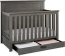 Delta Children Simmons Kids Caden 6-in-1 Convertible Crib with Trundle Drawer, Greenguard Gold Certified, Rustic Grey by TinyTreasures Baby Boutique