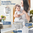 Baby Carrier with Hip Seat,Ergonomic M Position 6in1 Baby Carrier Newborn to Toddler,Head Support and Breathable Mesh Newborn Carrier,Adjustable Baby Holder Carrier for Dad&Mom-Grey by TinyTreasures Baby Boutique