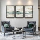 Large Framed Abstract Nature Landscape Wall Art for Living Room, Set of 3 Modern Canvas Prints Paintings Artwork for Walls, Green Lake Pictures for Hallway, Dining Room, Office Wall Decor 24x36 Inch by CozyNest Decor