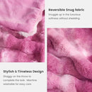 Cozy Bliss Faux Fur Throw Blanket for Couch, Fuzzy Soft Plush Thick Bubble Blanket for Sofa Bedroom Living Room, 50 * 60 Inches Tie Dye Pink by CozyNest Decor