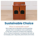 ECR4Kids Play Kitchen Stove, Wooden Playset, Dark Walnut by TinyTreasures Baby Boutique