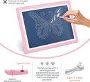 iVyne Corded Light Pad for Weeding Vinyl - A4 Light Box for Drawing - Light Board for Tracing - Light Box for Diamond Painting, Weeding Vinyl, Sketching, Tracing (Pink) by TinyTreasures Baby Boutique