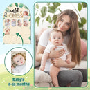 R HORSE My First Year Photo Frame Board, 3D Wild One Birthday Decoration, Jungle Themed Baby First Year Picture Frame 12 Months Milestone Display Wood Board Nursery Decor Gift for Boy Girl by TinyTreasures Baby Boutique