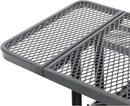 Global Industrial 8’L Rectangular Picnic Table, Expanded Metal, Gray Thermoplastic Coating, Attached Benches, 1-1/2” Umbrella Pole Hole, Outdoor-Rated, 1000 lb Capacity, 96” x 30” Tabletop by GreenHaven Gardens