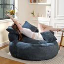 Bean Bag Chair for Adults, Comfortable Bean Bag Sofa with Back Support and Pillows, Giant Bean Bag Chairs Suitable for Living Rooms, Bedrooms and Apartments -Dark Blue by TinyTreasures Baby Boutique