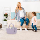 Baby Diaper Caddy Organizer Cotton Rope Nursery Storage Bin Basket Portable Holder Tote Bag for Changing Table Car Travel Baby Shower Gifts Newborn Essentials Registry Must Have Purple or Lavender by TinyTreasures Baby Boutique